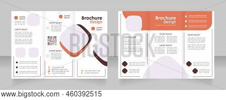 Food Delivery Service Trifold Brochure Template Design. Zig-zag Folded Leaflet Set With Copy Space F