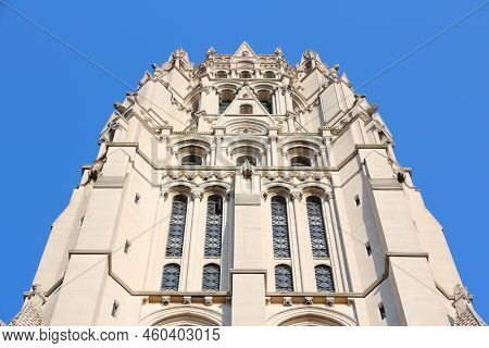 Upper West Side Landmark In New York - Inter-denominational Riverside Church In Morningside Heights.