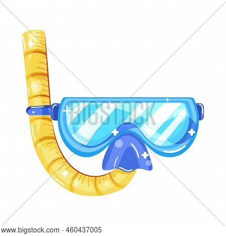Isolated Snorke Beach Shine Summer Holidays Vector Illustration