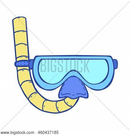 Isolated Snorke Beach Summer Holidays Vector Illustration