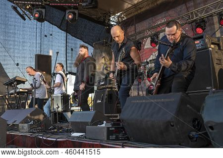 Tver Region, Russia - July, 2022: Performance Of The Rock Band 