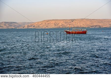 Holy Land Of Israel. Galilea Sea In Early Evening.