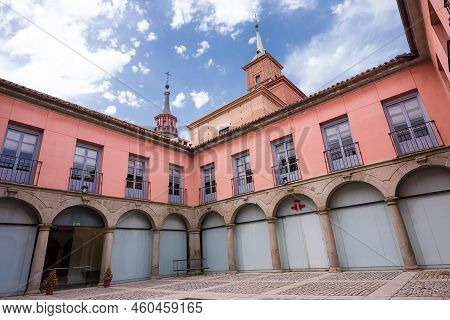 Alcalá De Henares, Spain - June 18, 2022: Internal Courtyard Of The Cervantes Institute Of Alcalà De