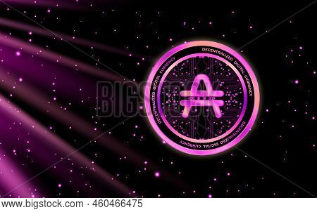 Amp Virtual Currency Image. 3d Illustrations Digital Money Logo