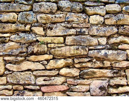 Ancient Limestone Wall Found In A Street In St Leon Sur Vezere