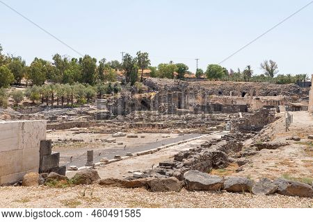 Beit Shean, Israel, August 06, 2022 : Partially Restored Ruins Of One Of The Cities Of The Decapolis