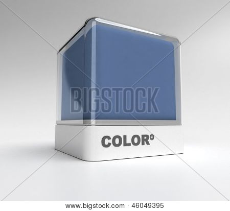 Design block in a bluish gray color