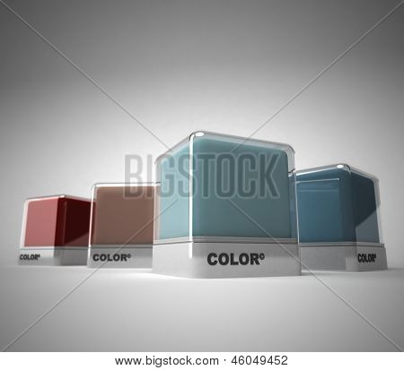 Design color blocks in a variety of colors