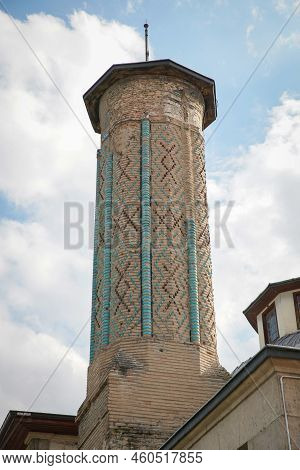 Minaret Of Ince Minaret Medrese As Museum Of Stone And Wood Art In Konya City, Turkiye