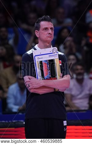 Ankara, Turkiye - June 04, 2022: Coach Giovanni Guidetti In Bulgaria Vs Turkiye Vnl Pool Match In An