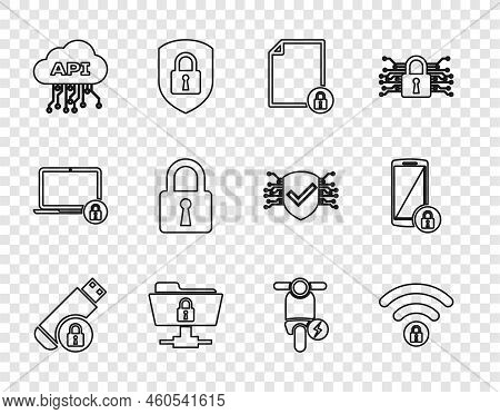Set Line Usb Flash Drive With Lock, Wifi Locked, Document And, Ftp Folder, Cloud Api Interface, Lock