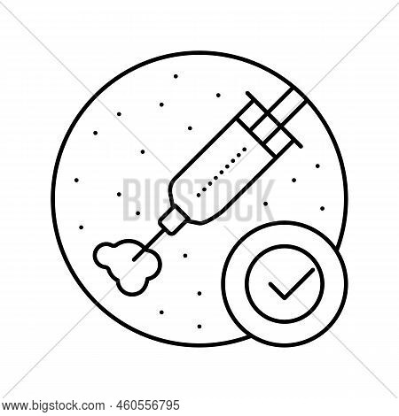 Corticosteroid Injection Line Icon Vector. Corticosteroid Injection Sign. Isolated Contour Symbol Bl