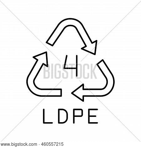 Ldpe Plastic Product Sign Line Icon Vector. Ldpe Plastic Product Sign Sign. Isolated Contour Symbol 