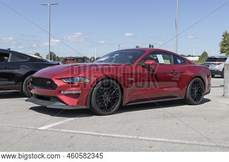 Muncie - Circa August 2022: Ford Roush Mustang Display At A Dealership. Ford Roush Edition Mustang E