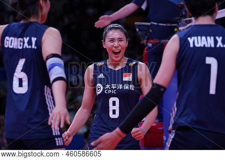 Ankara, Turkiye - June 04, 2022: Jin Ye In China Vs Italy Vnl Pool Match In Ankara Arena