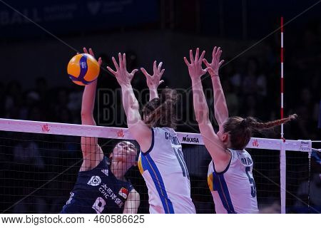 Ankara, Turkiye - June 04, 2022: Chirichella Cristina And Malinov Ofelia In Action During China Vs I