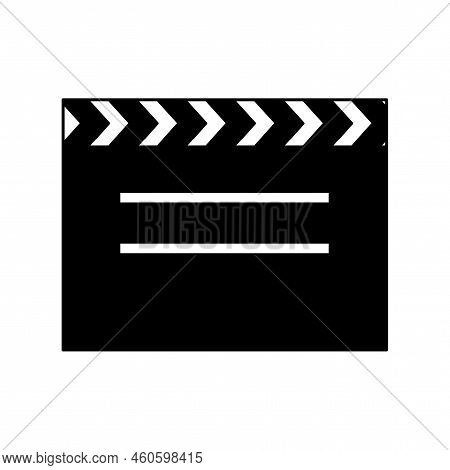 Clapperboard In Vintage Style. Vector Illustration. Stock Image.