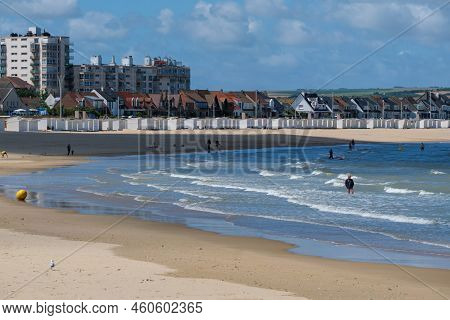 Calais, France - 26 June 2022: Beach Of Calais During Summertime