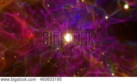 3d Illustration Background For Advertising And Wallpaper In Space And Multiverse Scene Scene. 3d Ren