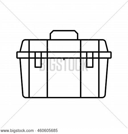 Toolbox Tool Repair Line Icon Vector. Toolbox Tool Repair Sign. Isolated Contour Symbol Black Illust