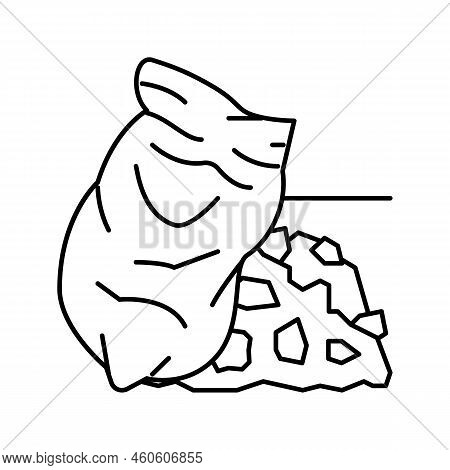 Construction Debris Removal Line Icon Vector. Construction Debris Removal Sign. Isolated Contour Sym