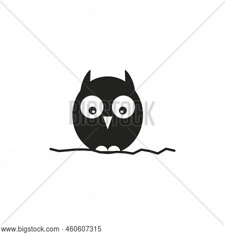 Owl Icon. Tattoo Art. Design Element. Vector Illustration. Stock Image.
