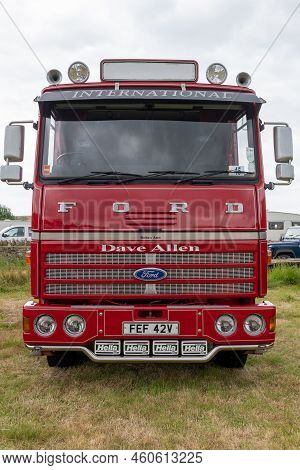 West Bay.dorset.united Kingdom.june 12th 2022.a Ford Transcontinental 4435 From 1979 Is On Display A