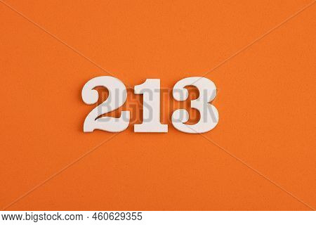 Number 213 - On Orange Foam Rubber Background