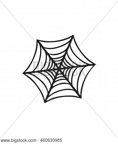 Spider Web Concept. Flat. Vector Illustration. Image Isolated On White Background. Design Element Fo