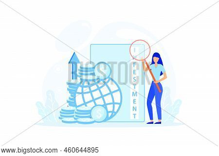 Saving Money Illustration Design, Invesment Concept Template Vector