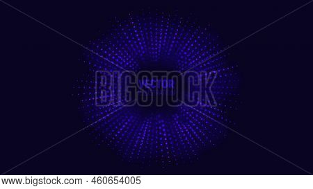 Futuristic Light Particles Explosion. Abstract Vector Illustration With Glowing Particles With Depth