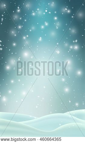 Snow Blizzard Texture , Weather Conditions With Cold Wind And Snow, Winter Wind With Snow On Blue Sk