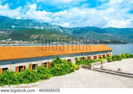 View To The Library Museum In Citadela Fortress In Old Town Of Budva And Beautiful Landscape Of The 