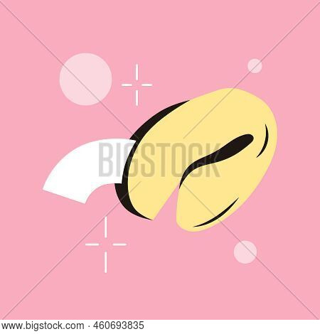 Fortune Cookies. Lucky Paper Of Predictions. Sweet Chinese Flowerless Wisdom Cookies. Lottery With A