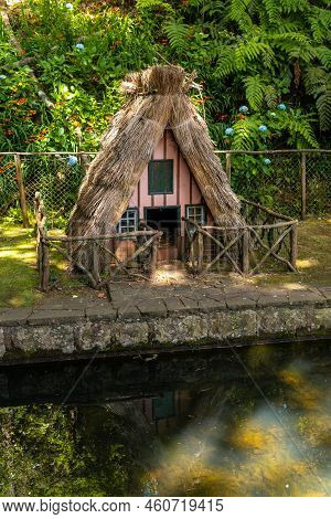 Traditional House On The Duck Pond At The Start Of The Levada Do Caldeirao Verde, Queimadas, Madeira