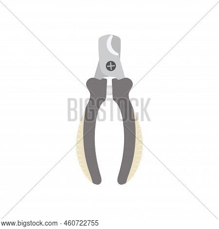 Animal Nail Clippers For Pets Grooming Procedure, Flat Vector Illustration Of Cissors For Cutting Na