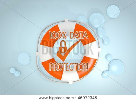Data protection kuvaketta pelasti lifesafer