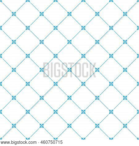 Seamless Geometric Pattern Of Diagonal Lines And Elements Of Oriental Ornament. Flat Style.