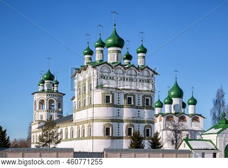 Vyazhishchi Convent Of St. Nicholas In Velikiy Novgorod Vicinity, Russia. Temples Of The Monastery D