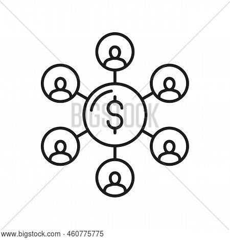 Refer A Friend, Business Partnership Strategy With Group Of People. Social Media Marketing, Affiliat