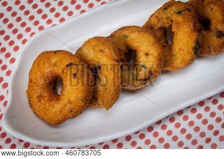 View Of Medu Vada Also Known As Ulundu Vadai Is A Popular And Traditional Recipe Of Tamil Nadu Made 