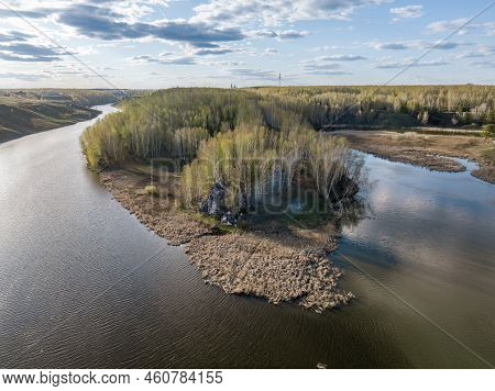 Confluence Of The Iset And Kamenka Rivers In The City Kamensk-uralskiy. Iset And Kamenka Rivers, Kam