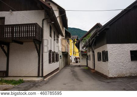 A Street In The Centre Of Kranjska Gora In The Upper Carniola Region Of North West Slovenia. It Is A