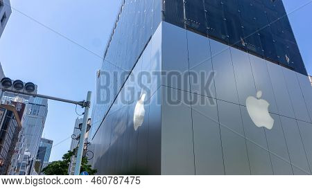 Tokyo, Japan - August 2018: Apple Store On Ginza Street In Central Tokyo