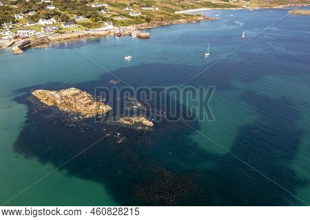 Aerial View Of Leabgarrow On Arranmore Island In County Donegal, Republic Of Ireland