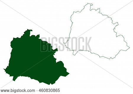 Ahuacuotzingo Municipality (free And Sovereign State Of Guerrero, Mexico, United Mexican States) Map