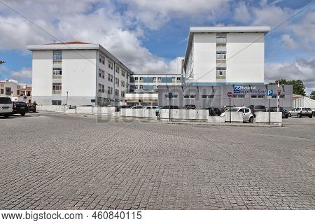 Evora, Portugal - June 3, 2018: Hospital Of Holy Spirit (portuguese: Hospital Da Espirito Santo) In 