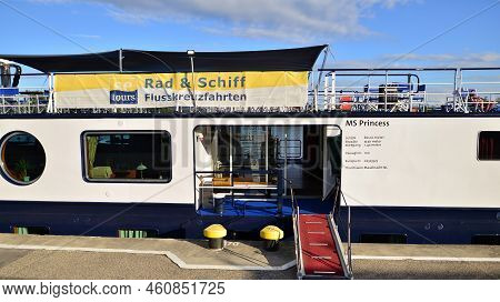 Szczecin. Poland. 30 August 2022. View Of The Intimate And Deluxe Ms Princess Ship Moored At Bouleva