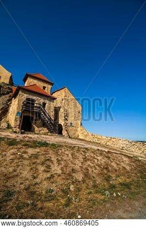 Famous Rupea Fortress In Transylvania, Romania. Rupea Citadel (cetatea Rupea)