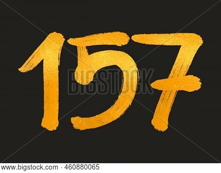 157 Number Logo Vector Illustration, 157 Years Anniversary Celebration Vector Template, 157th Birthd